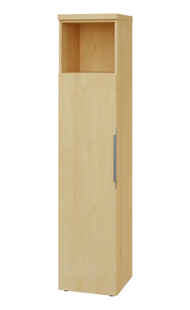 SIN 5 - 4DN kancelářská skříň, 1-dveřová/nika, levá, 1820x400x400, javor horský